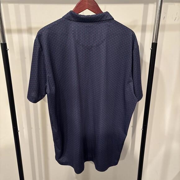 Callaway Opti-Dri Men’s XL Polo Shirt Blue Red Geometric Golf Performance - Picture 4 of 4